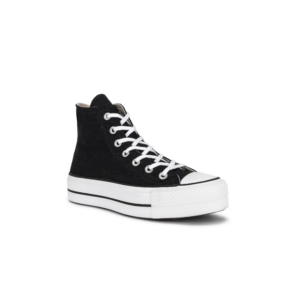 Chuck Taylor All Star Lift Hi Sneaker in Black & White
